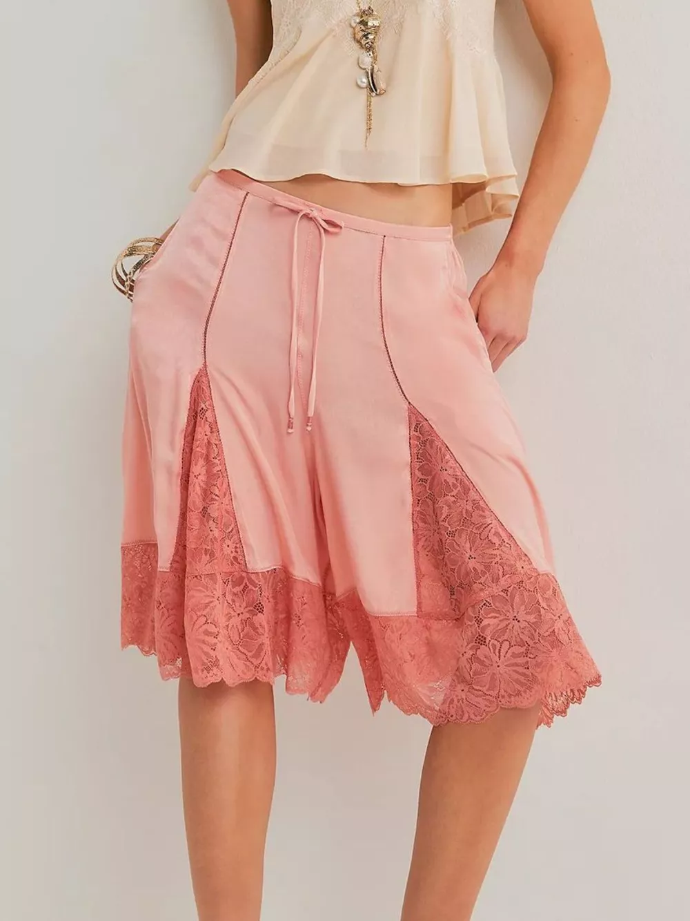 Lace Trimmed Shorts