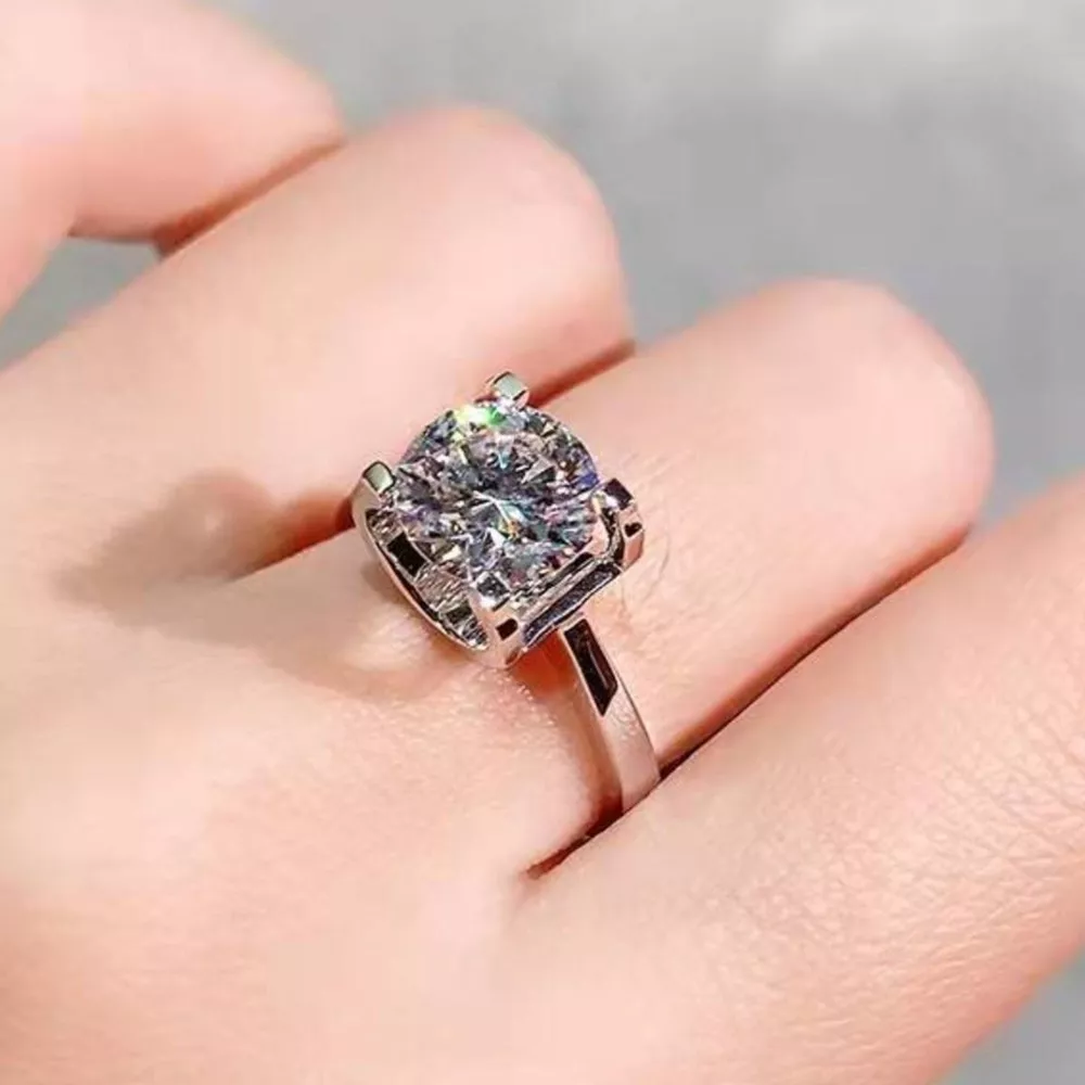 5 Carat Moissanite 925 Sterling Silver Ring, image 2