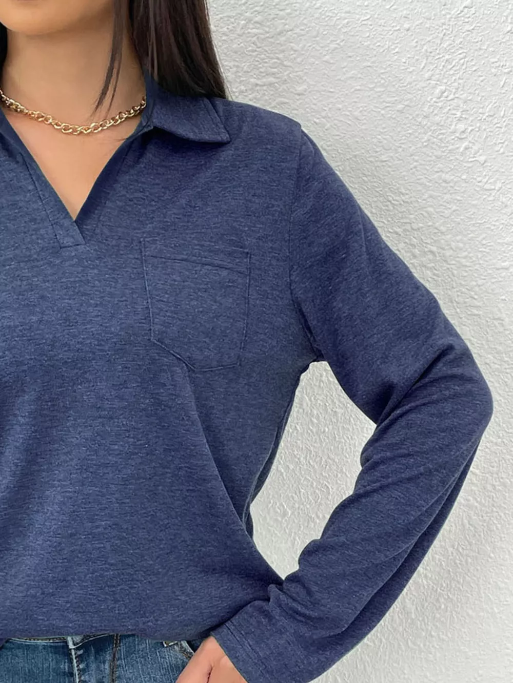 Casual Long Sleeve Polo T-Shirt, image 12