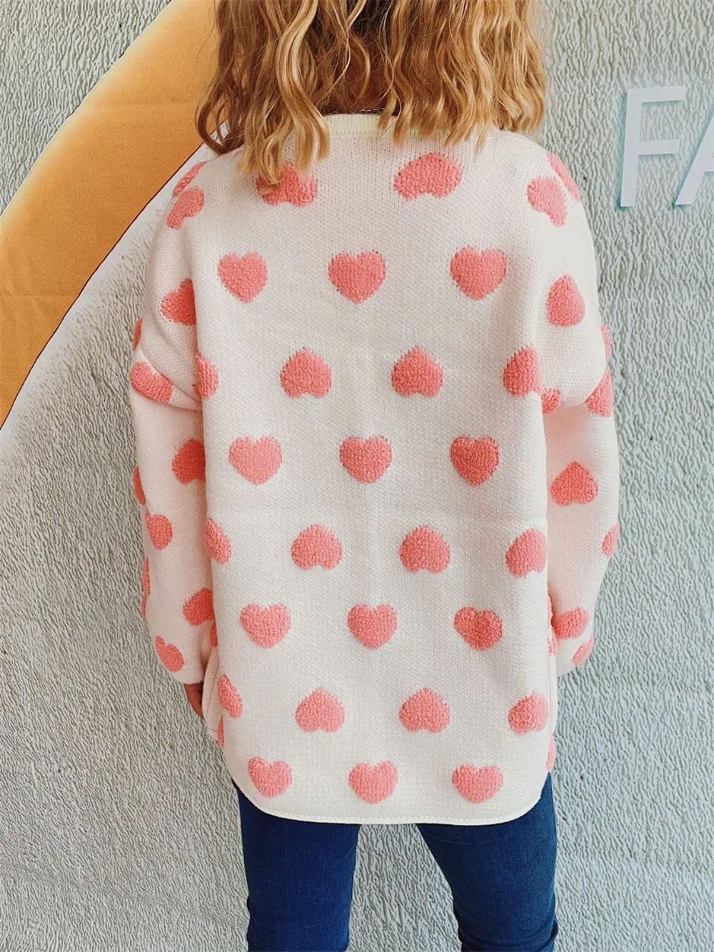 Heart Button Up Long Sleeve Cardigan, image 6