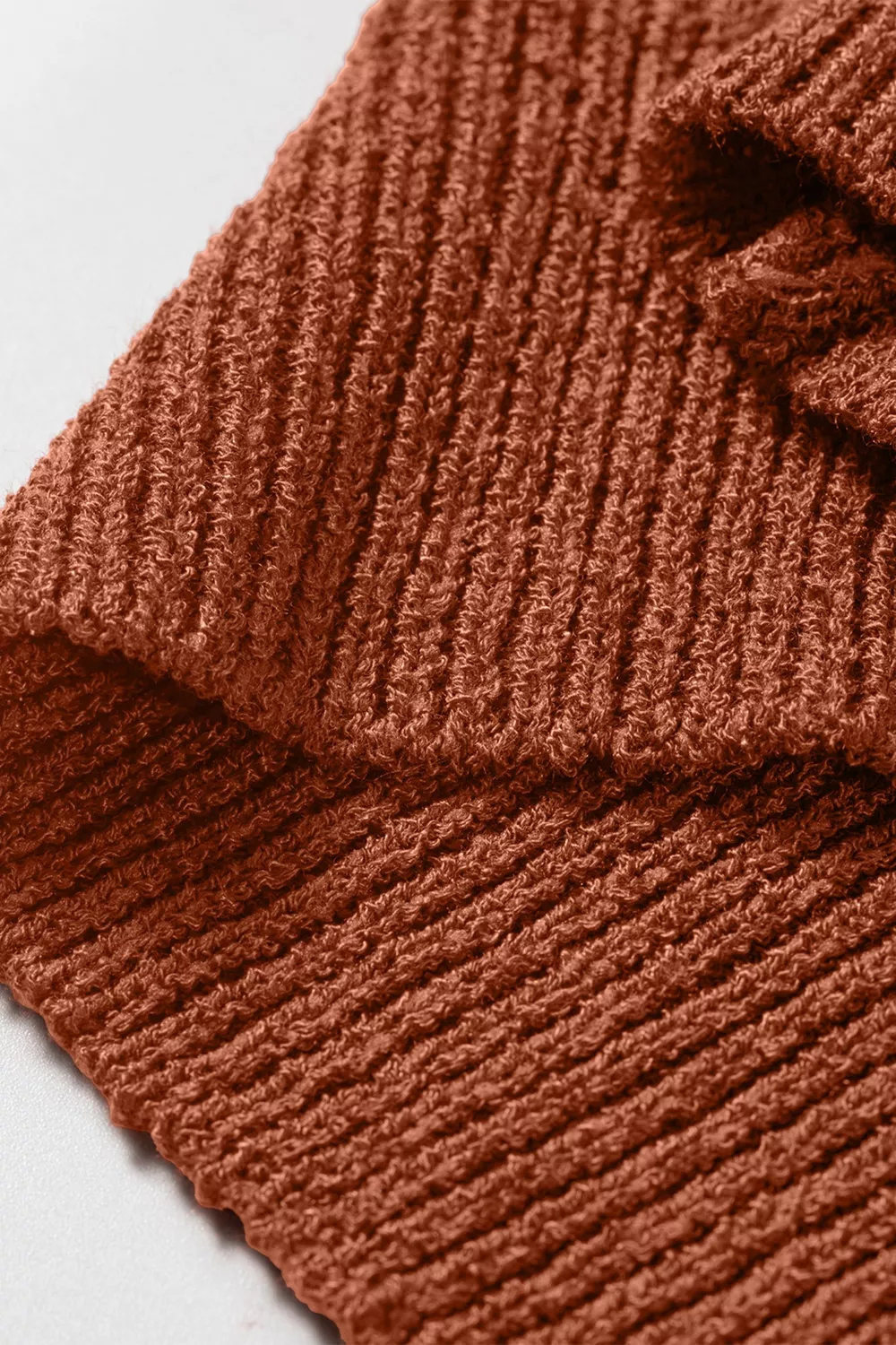 Ribbed Knit Round Neck Short Sleeve Sweater, image 9