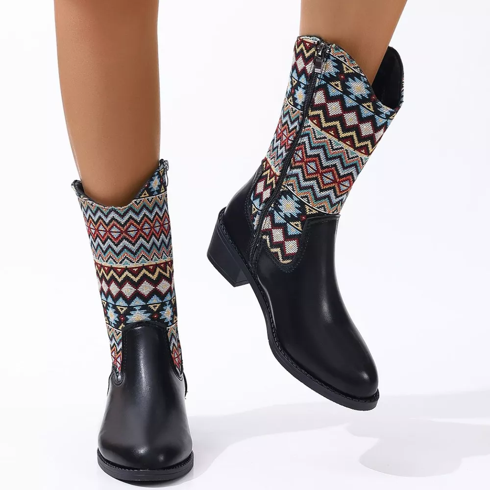 Point Toe Block Heels Boots, image 5