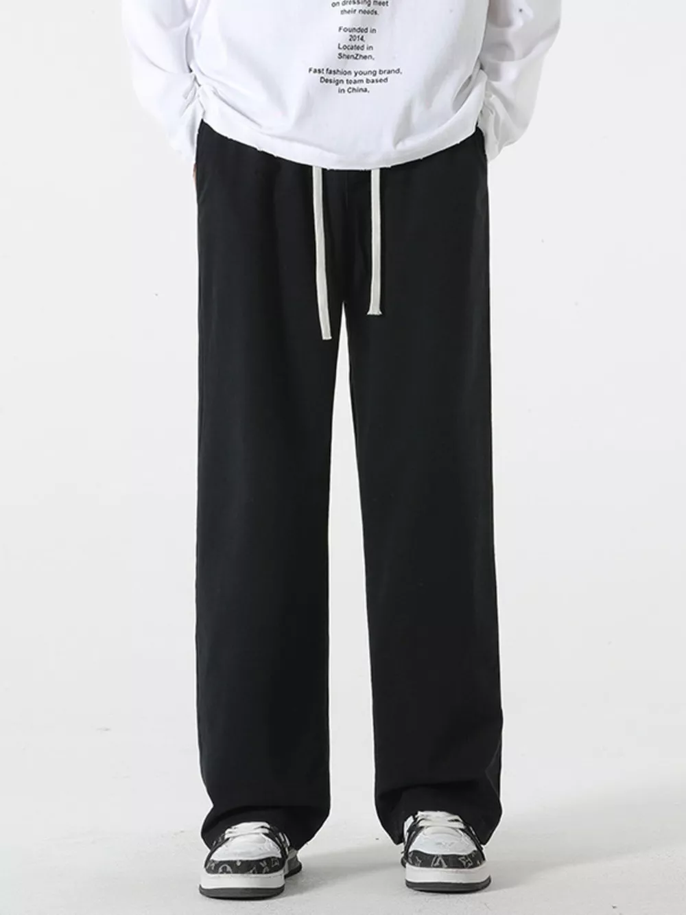 Men's Full Size Relaxed Fit Drawstring Pants Plus Size