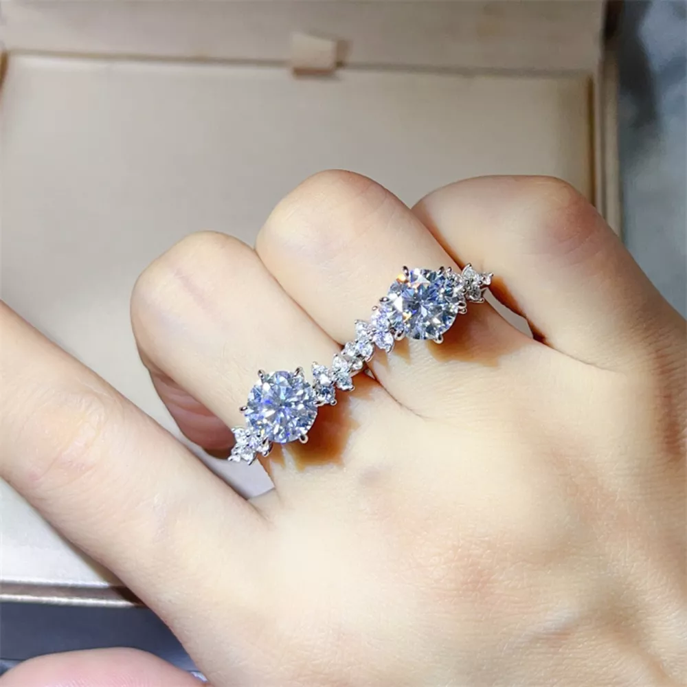 3 Carat Moissanite 925 Sterling Silver Ring, image 4