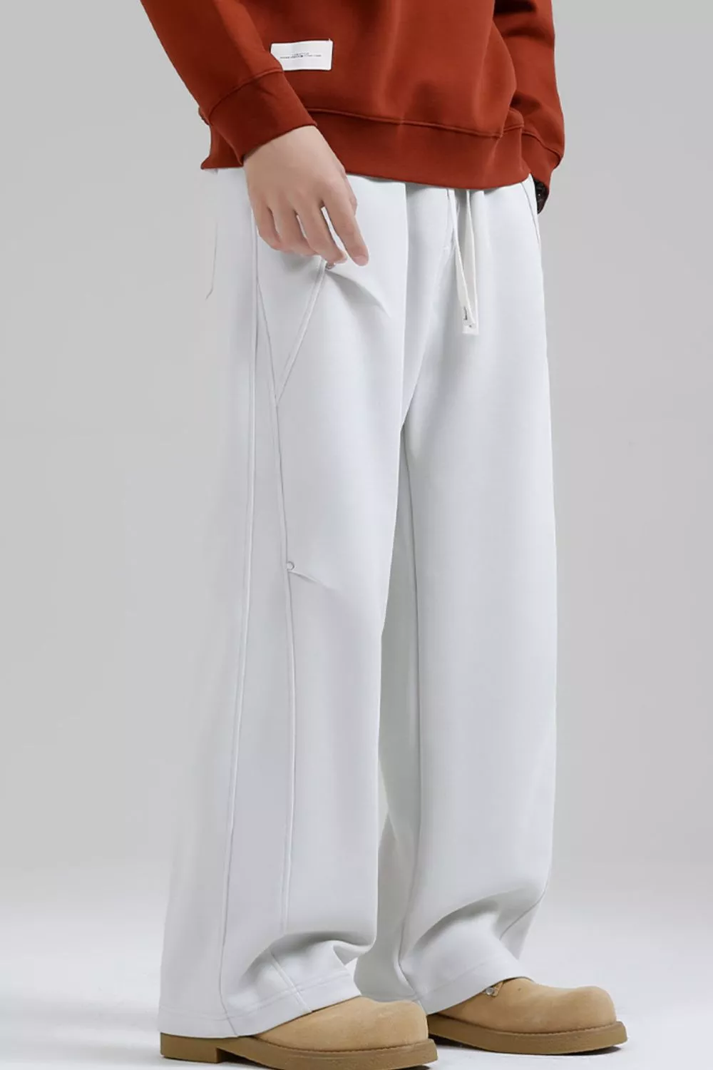 Men's Plus Size Loose-Fit Drawstring Casual Pants, image 3