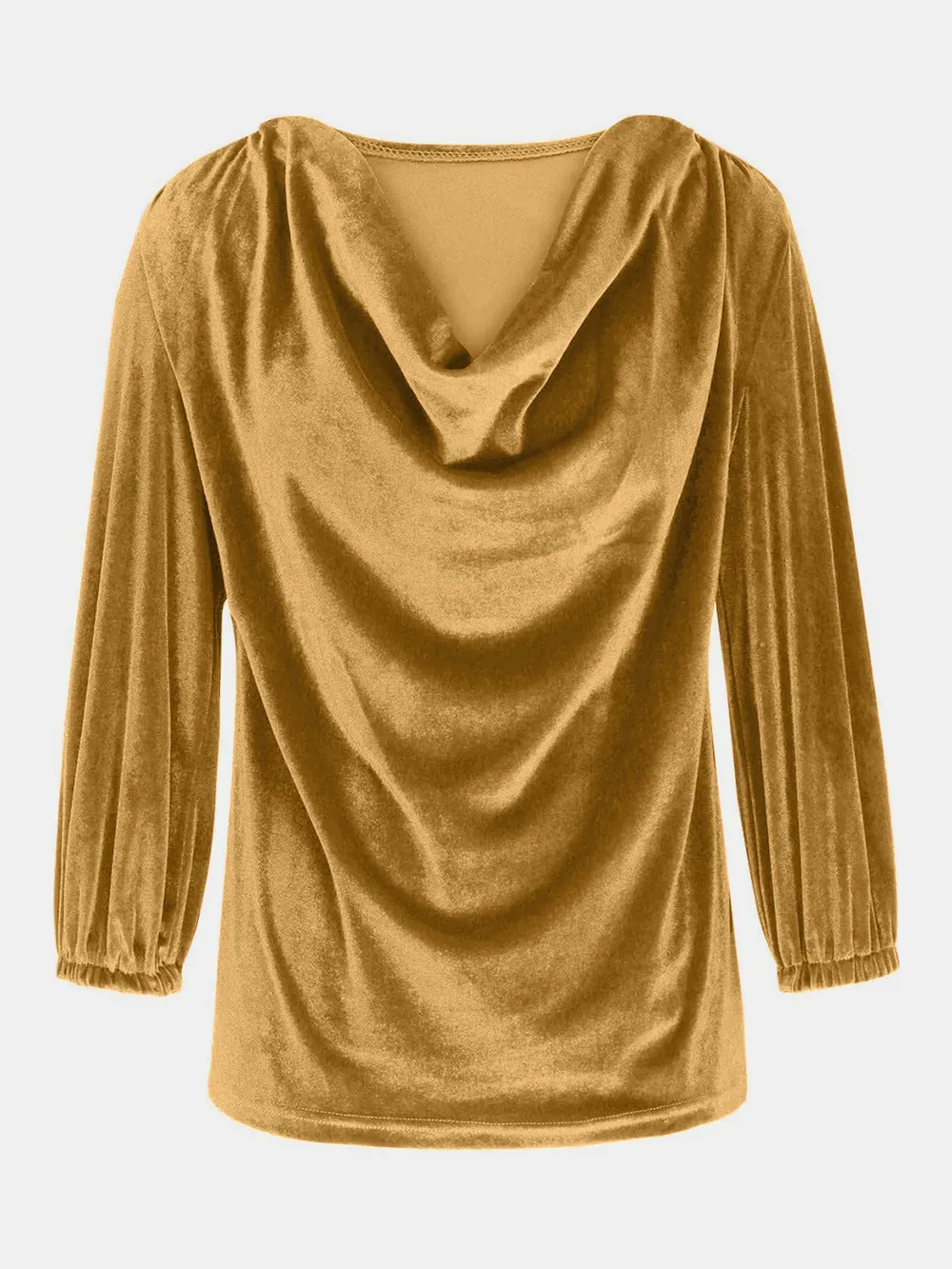 Cowl Neck Three-Quarter Sleeve Top, image 7