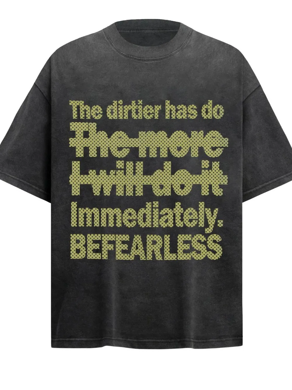 Men's Round Neck Letter Graphic Oversized T-Shirt