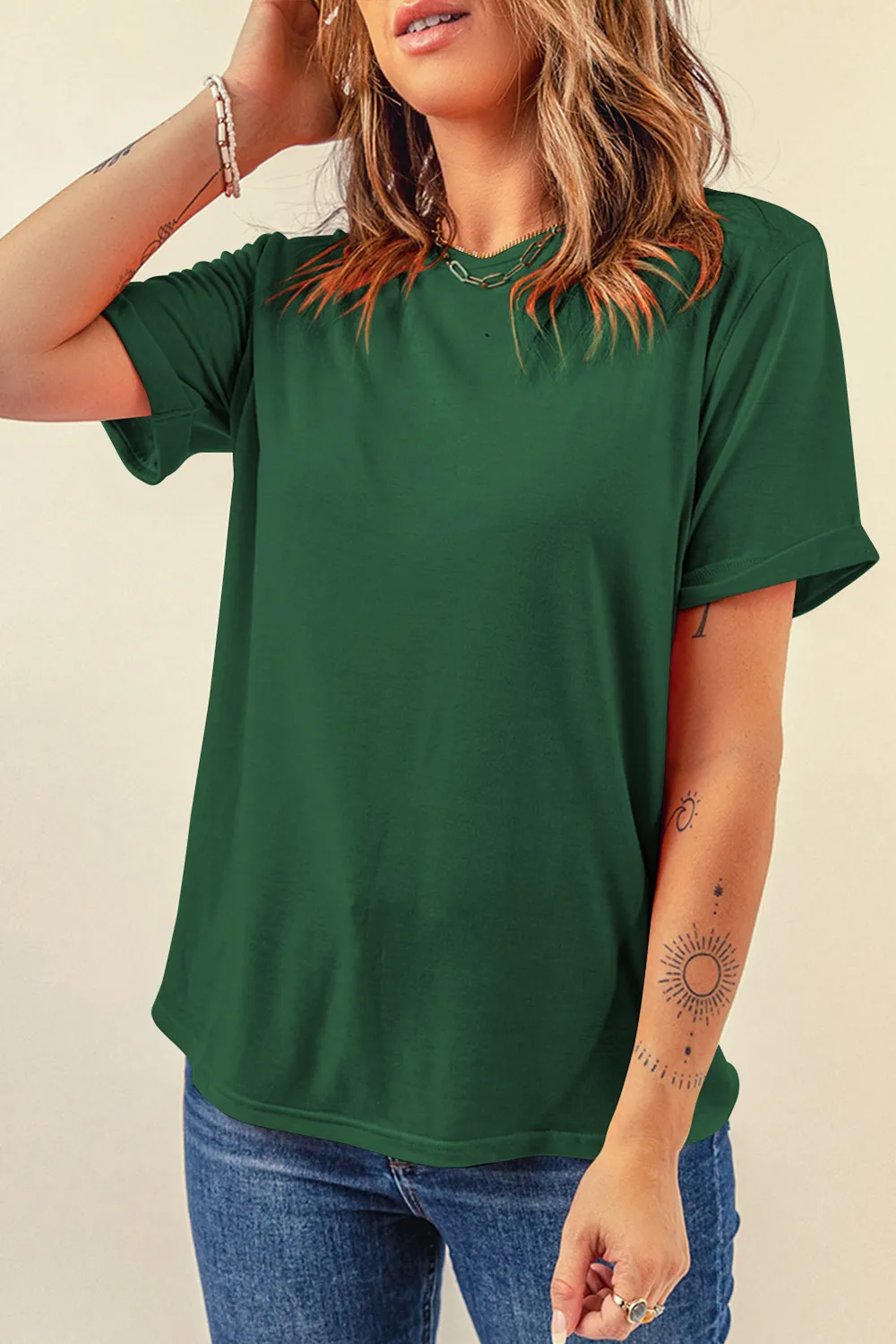 Round Neck Short Sleeve T-Shirt, image 5