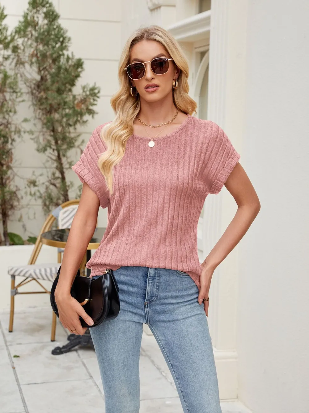 Round Neck Short Sleeve T-Shirt, image 5