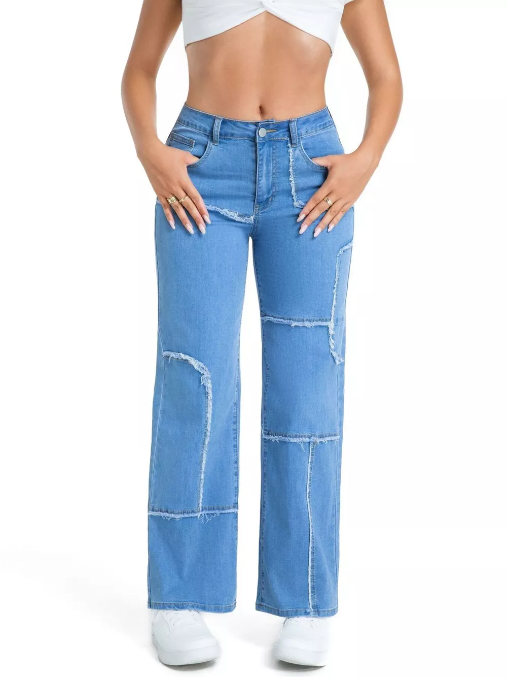 Frayed Edge Straight Leg Jeans, image 4