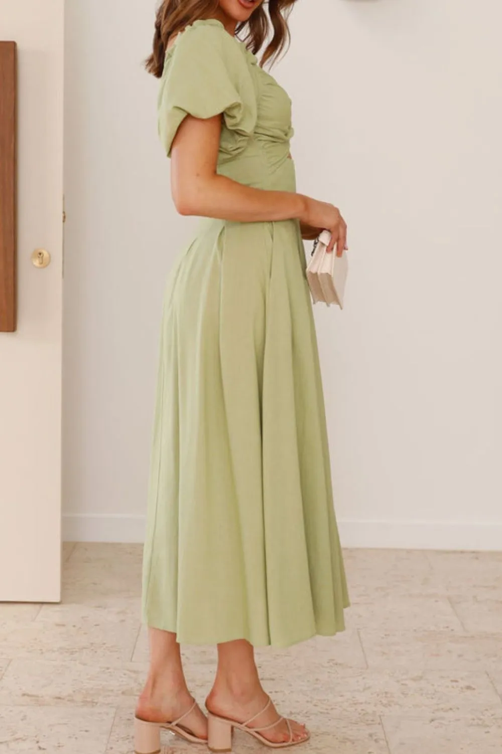 Sweetheart Neck Puff Sleeve Dress, image 17