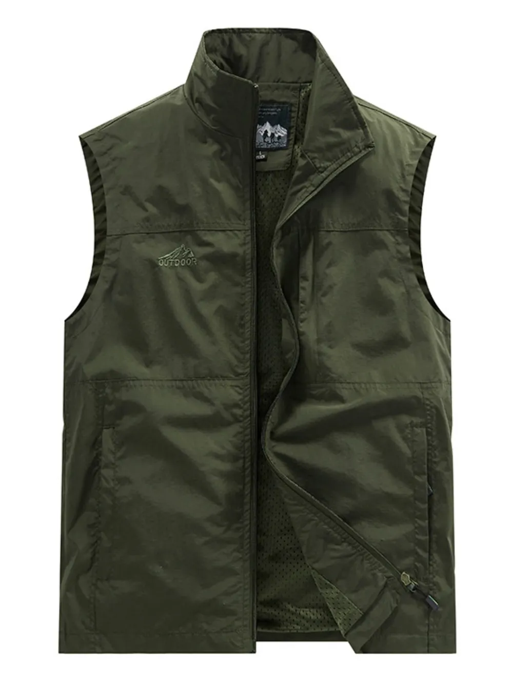 Men's Plus Size Zip Up Vest, image 5