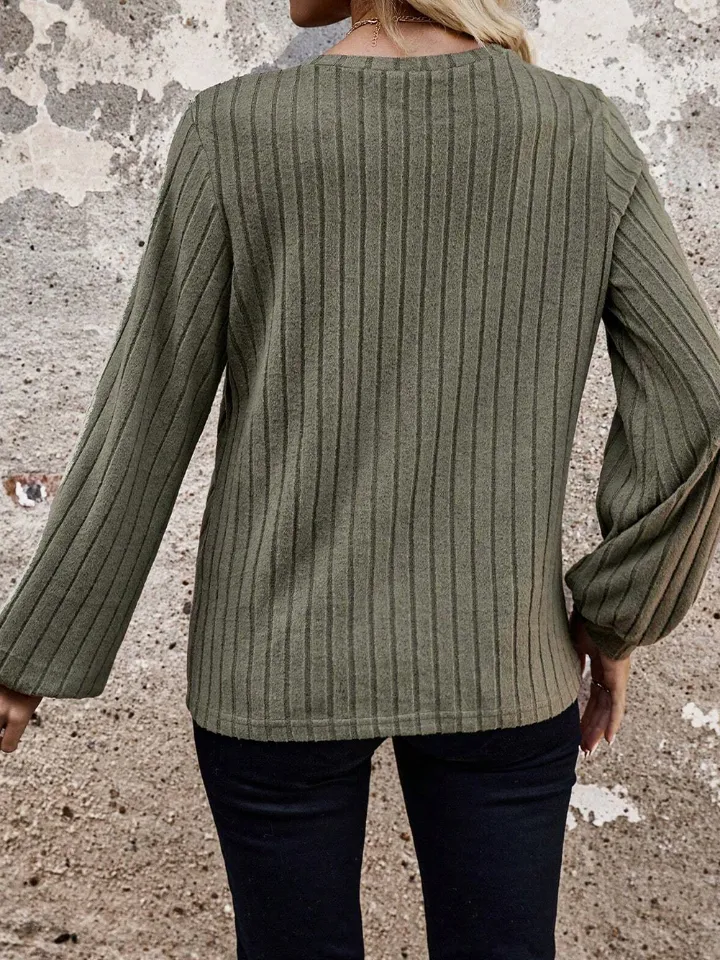 Leopard Round Neck Long Sleeve T-Shirt, image 7