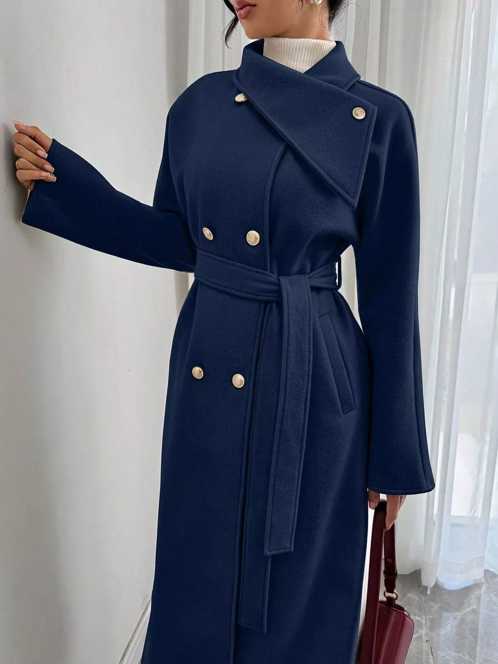 Double-Breasted Longline Coat, image 7