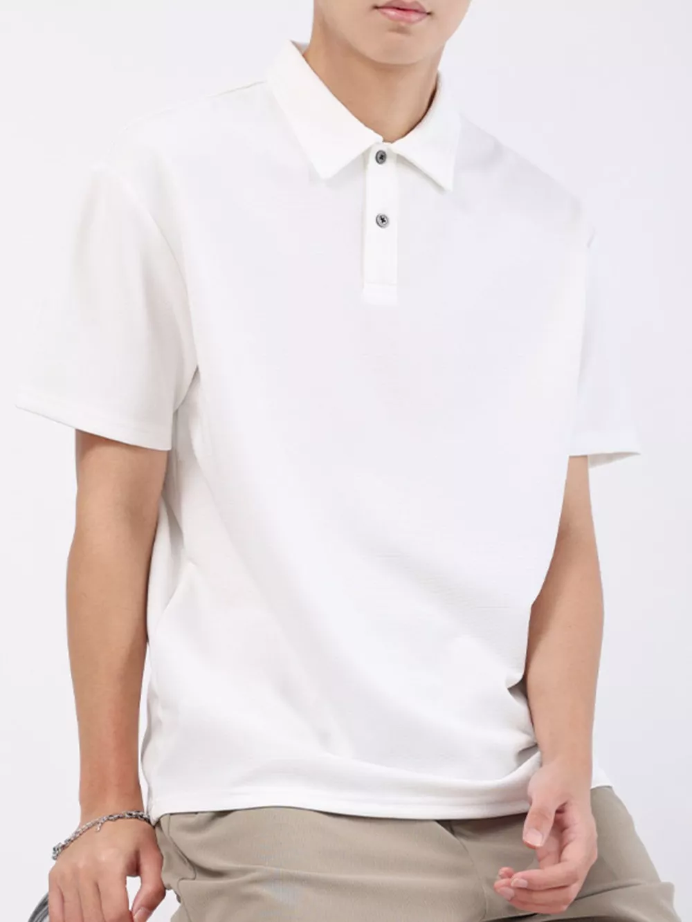 Men's Plus Size Textured Breathable Performance Polo, image 11