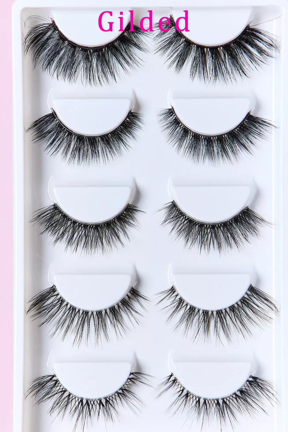 Faux Mink Eyelashes Variety Pack 5 Pairs, image 3