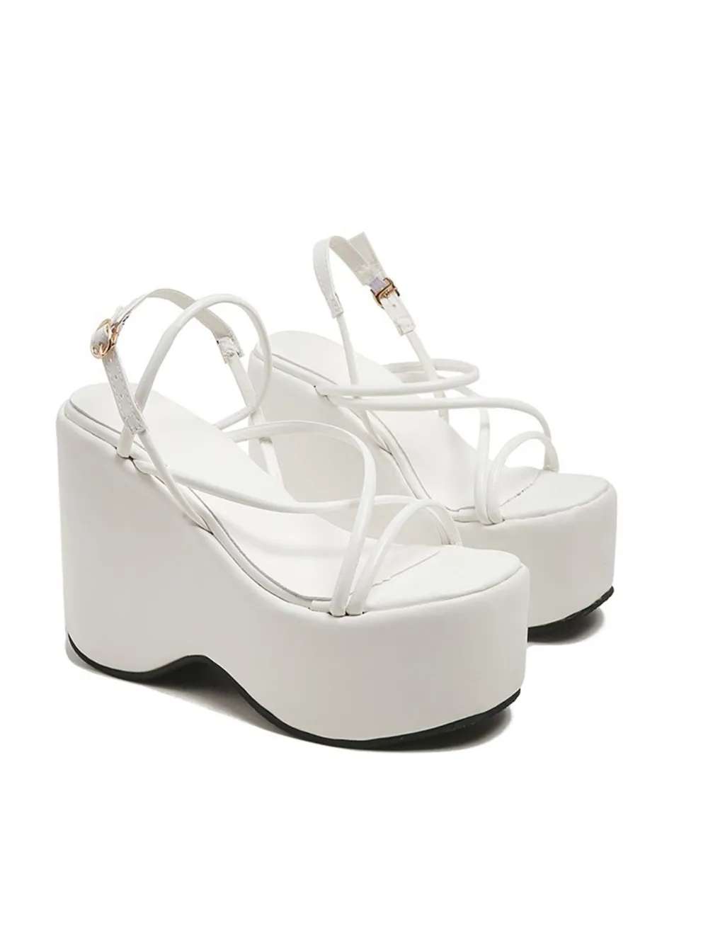 Strappy Platform Wedge Sandals, image 3
