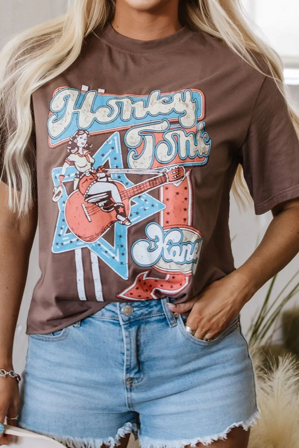 Graphic Crew Neck Western Short Sleeve Tee, image 5