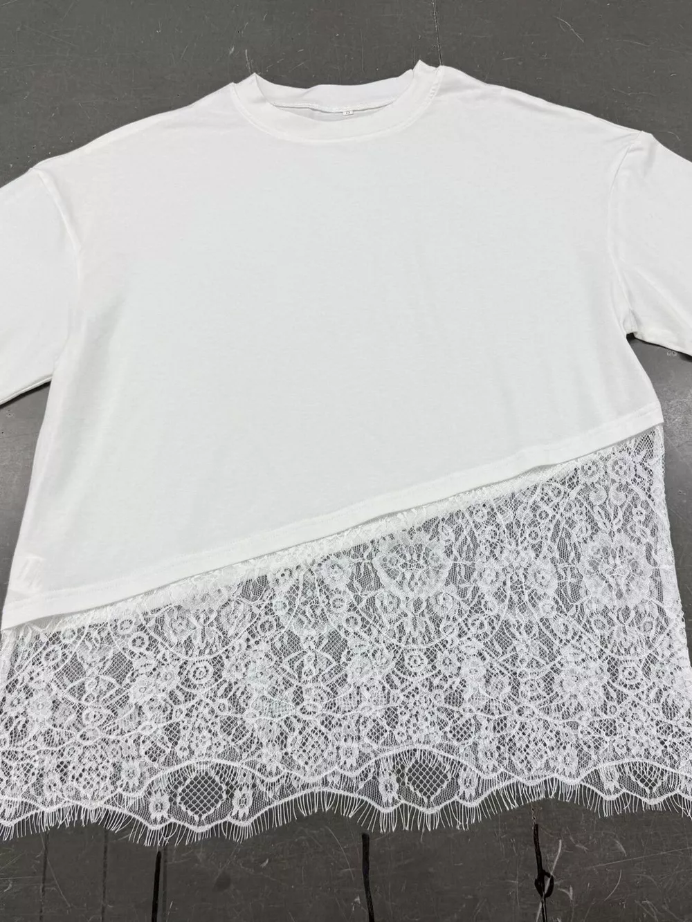 Lace Hem Short Sleeve Top, image 6
