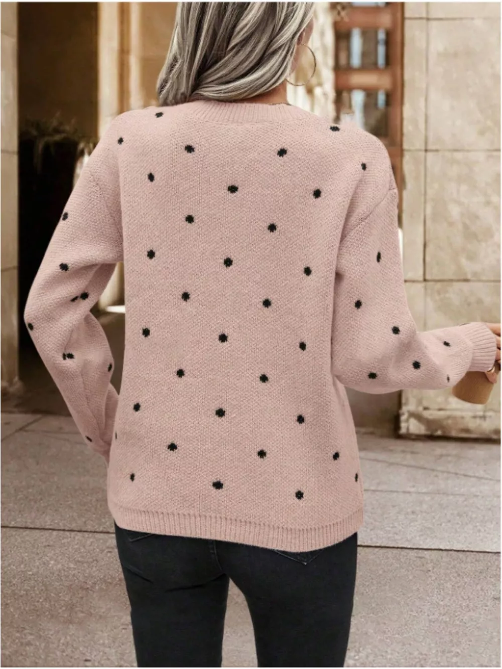 Polka Dot Long Sleeve Sweater, image 16