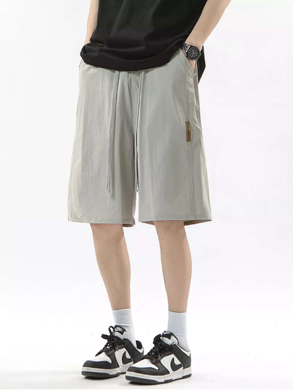 Men's Full Size Drawstring Casual Loose-Fit Pants Plus Size, image 4