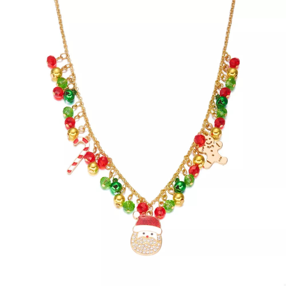 18K Gold-Plated Christmas Charm Necklace, image 6
