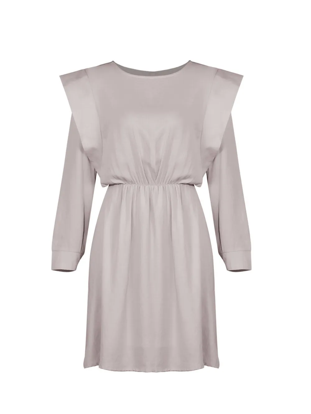 Round Neck Long Sleeve Mini Dress, image 3