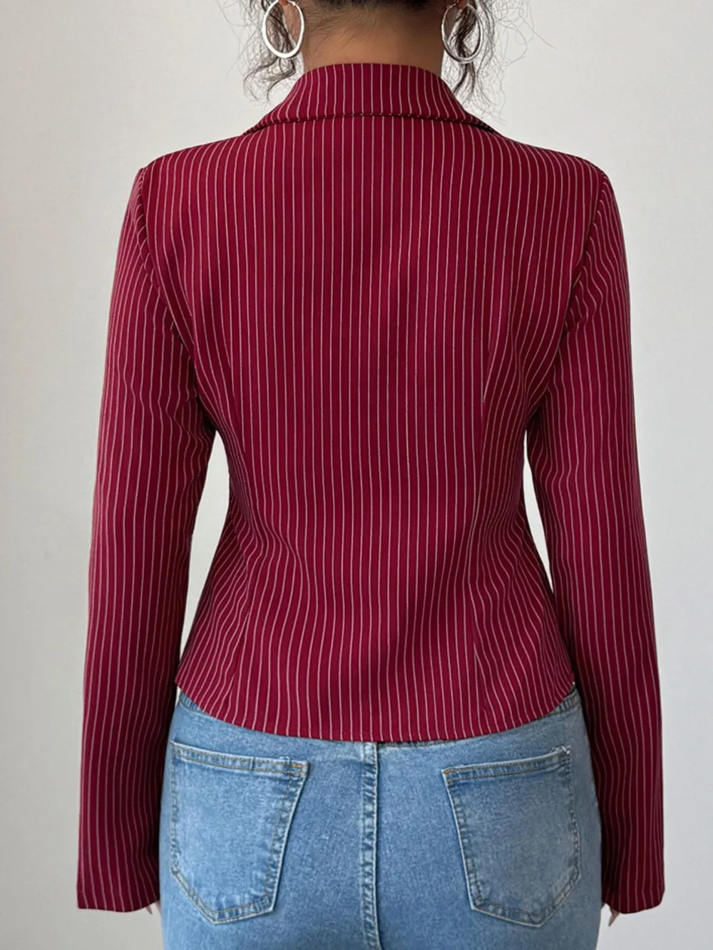 Striped Button-Up Fitted Shirt, image 5