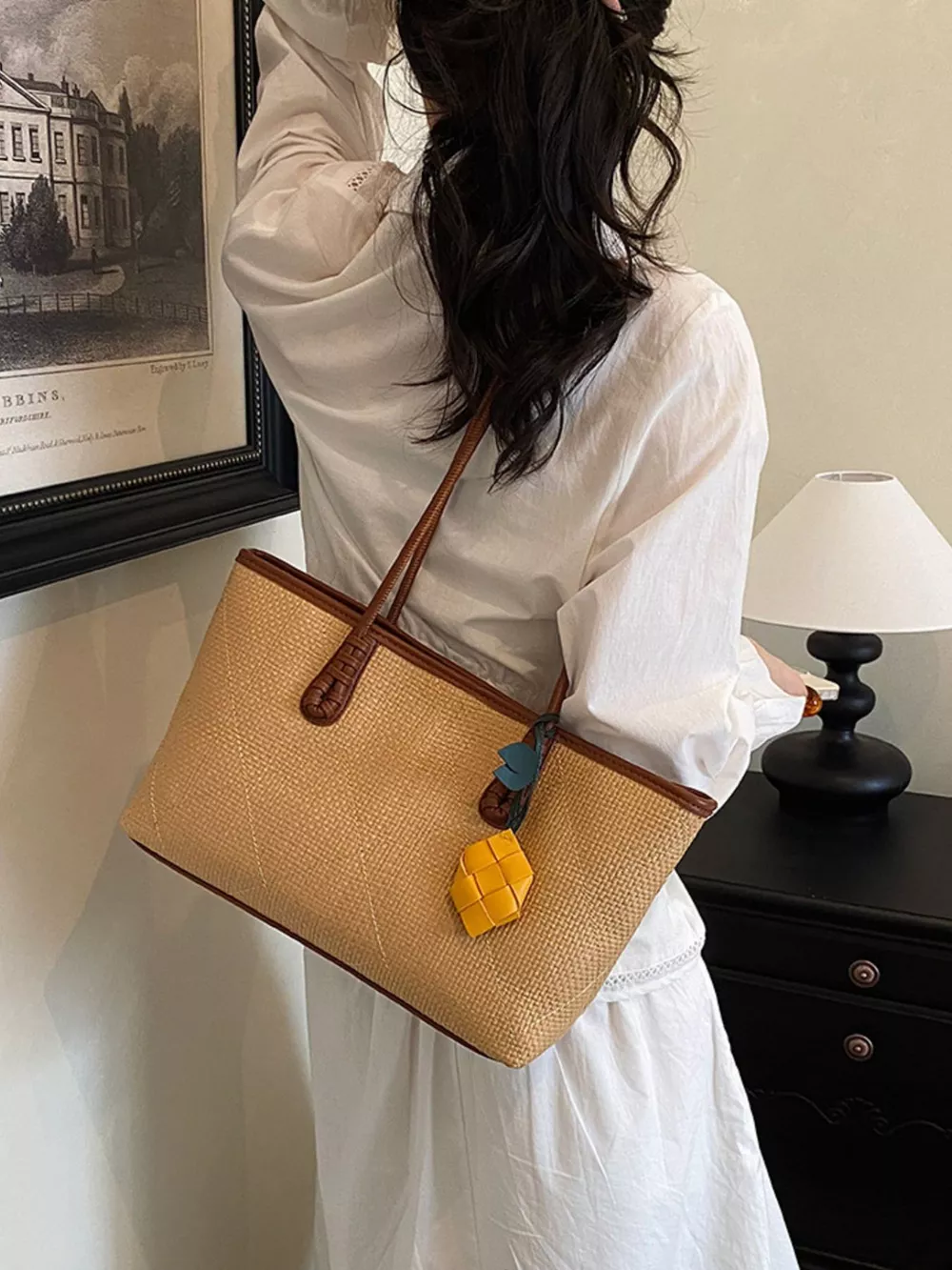 Contrast Trim Shoulder Bag, image 8