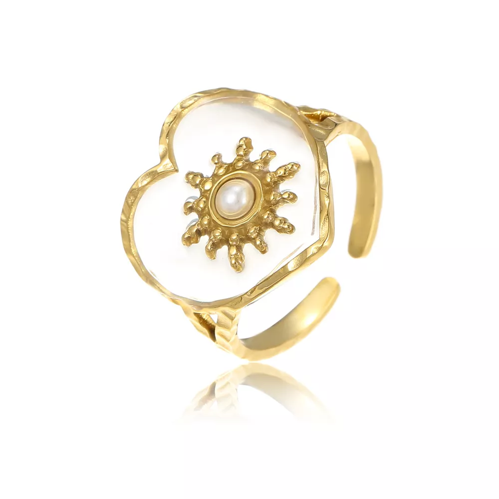 18K Gold-Plated Adjustable Open Ring, image 5