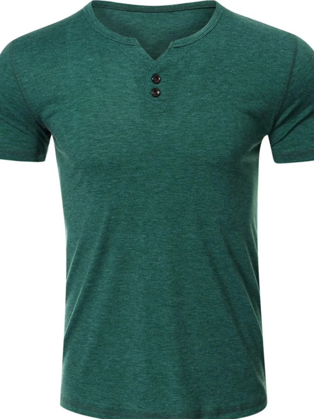 Men's Henley Short Sleeve Polo Top, image 8