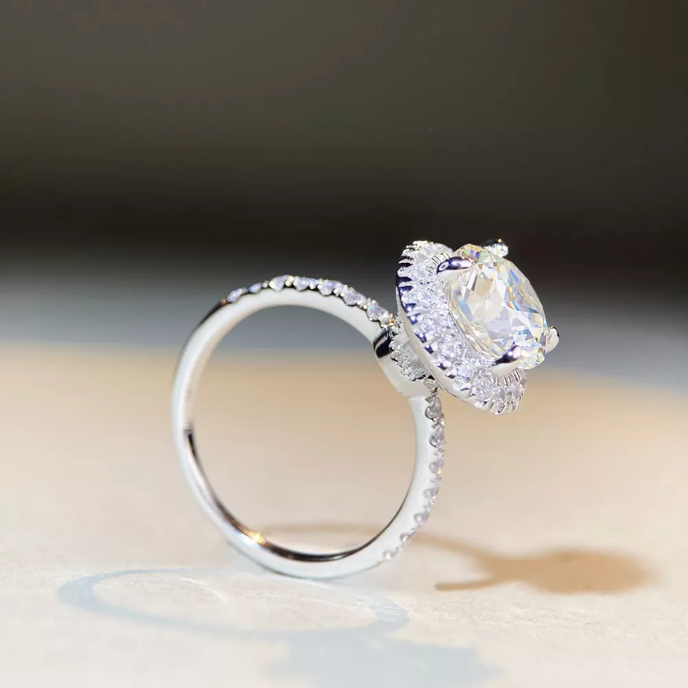 5 Carat Moissanite 925 Sterling Silver Round Ring, image 7