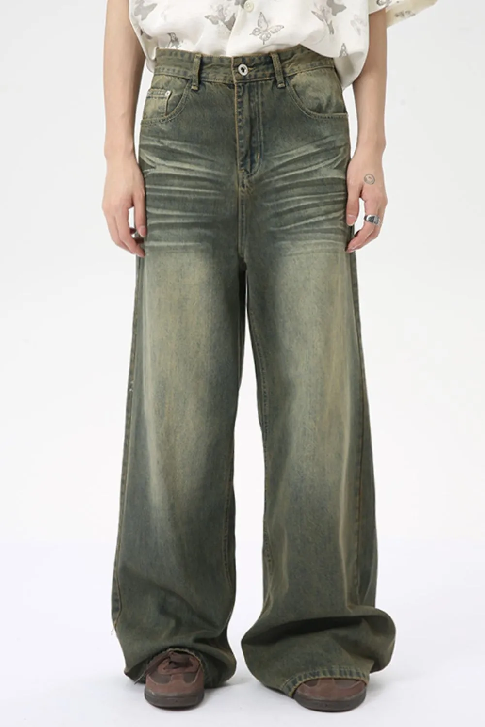 Wide Leg Jeans with Pockets