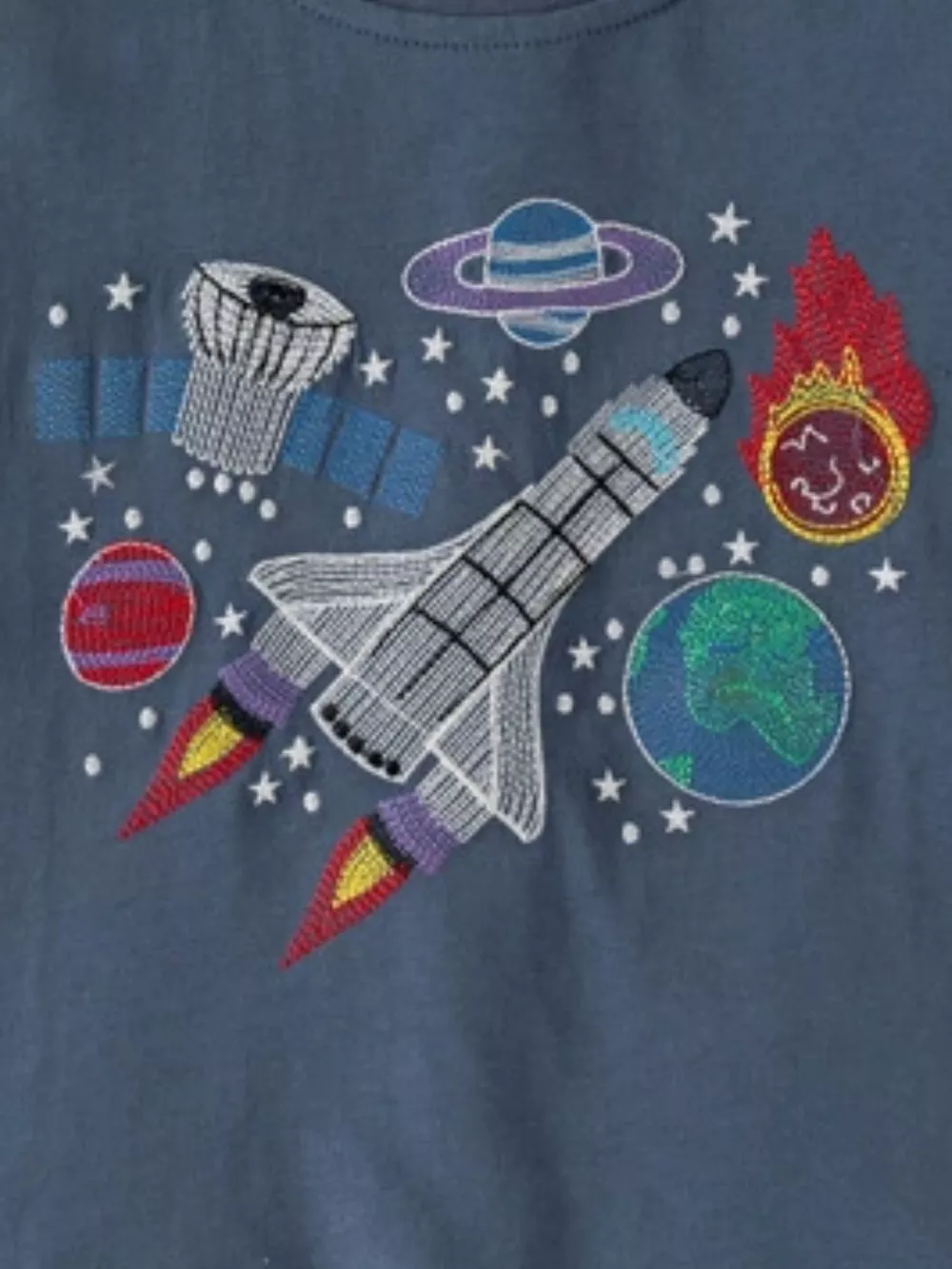 Children's Space Adventure Round Neck T-Shirt, image 4