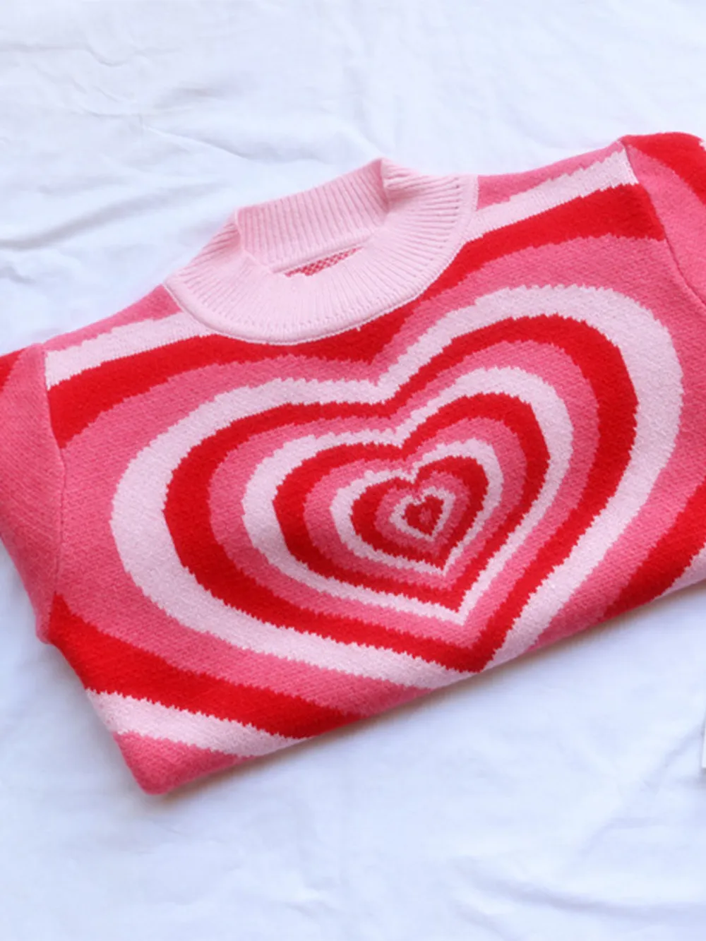 Heart Mock Neck Long Sleeve Sweater, image 14