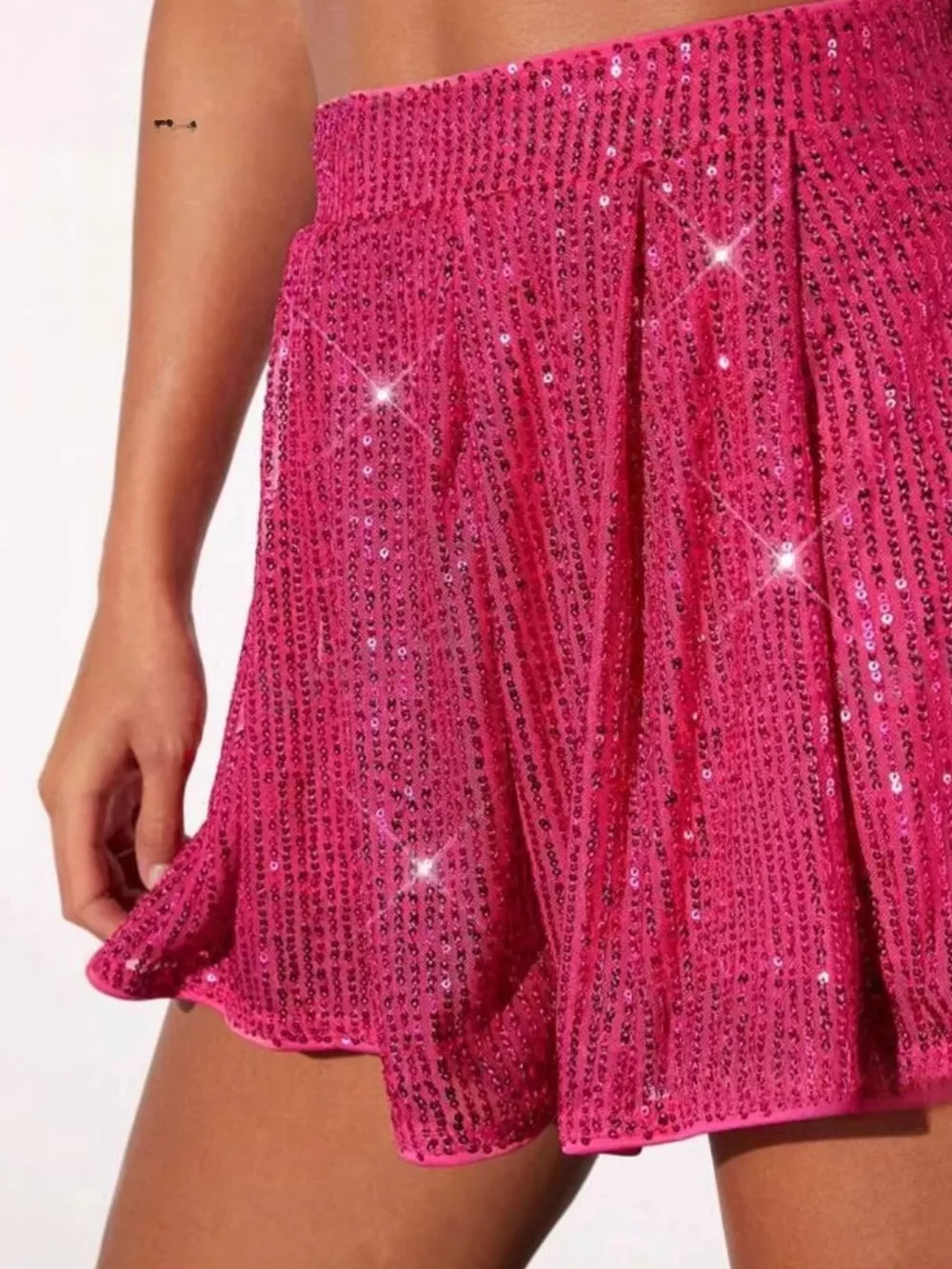 Sequin High Waist Shorts, image 6