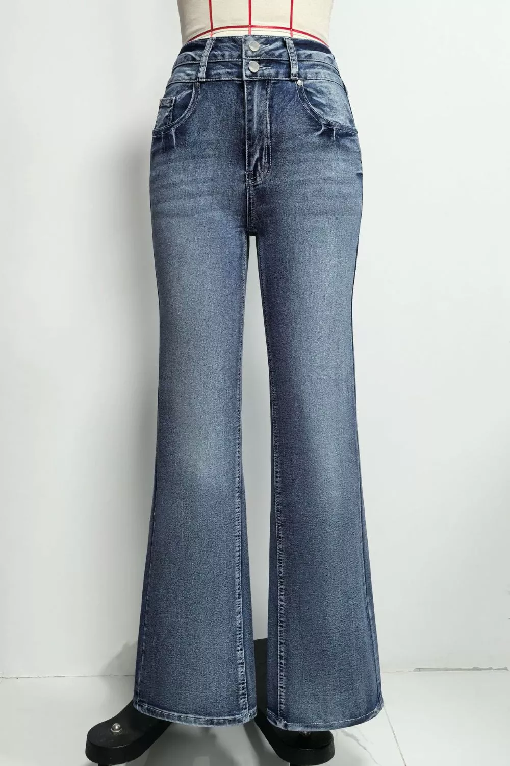 High-Waisted Flare Leg Jeans