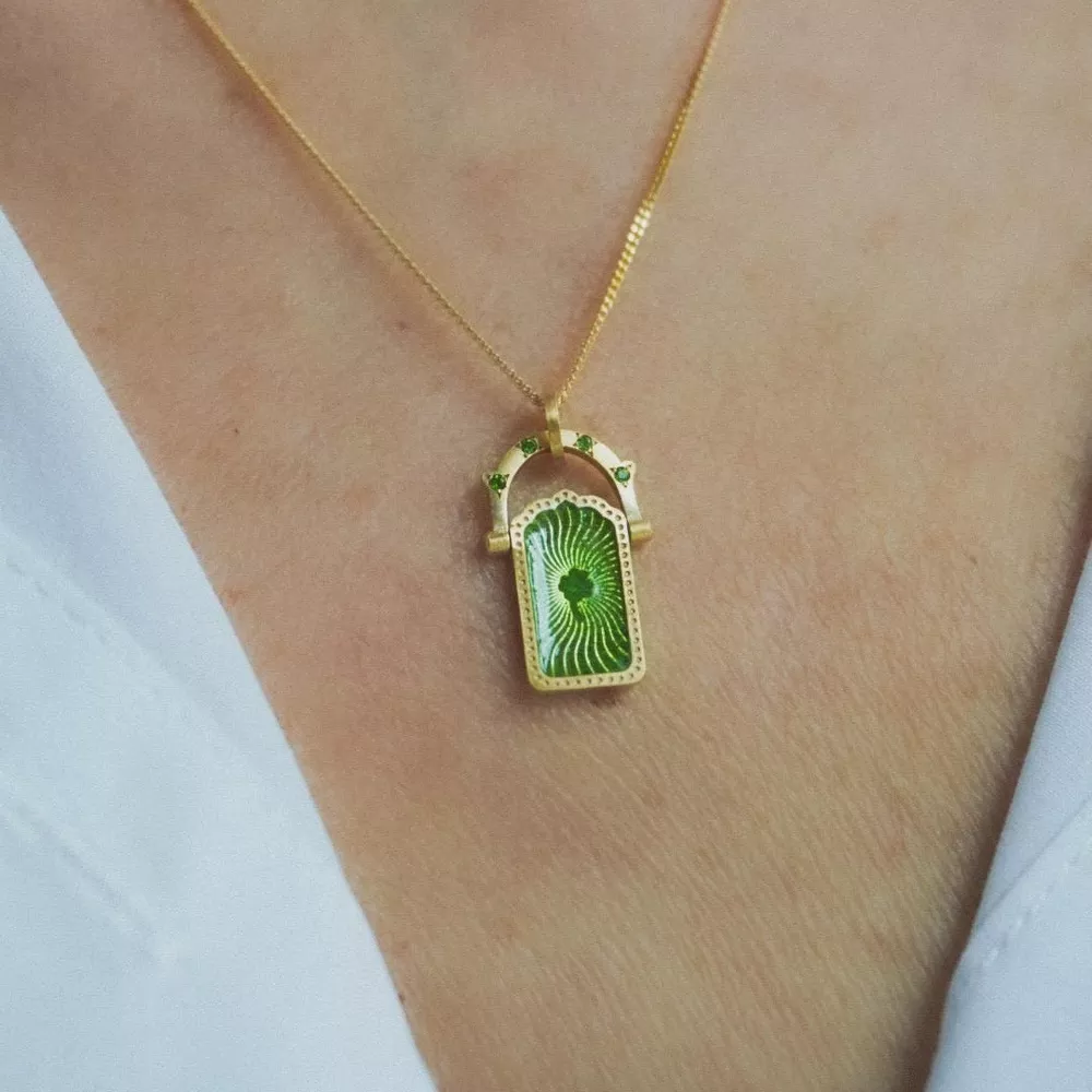 18K Gold-Plated Titanium Steel Pendant Necklace, image 8