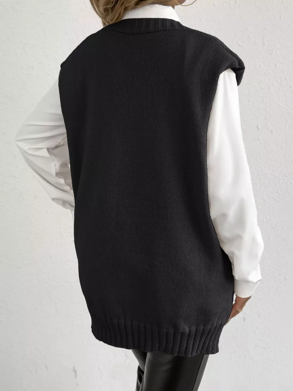 Button-Down Button Up Sweater Vest, image 17