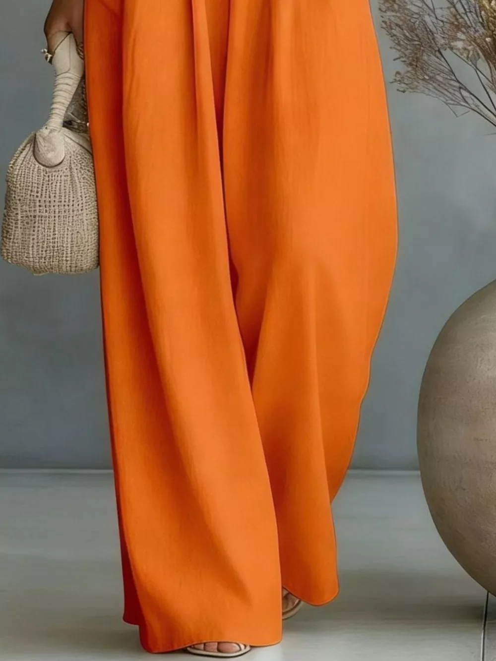 Full Size Half Sleeve Wide-Leg Jumpsuit Plus Size, image 22