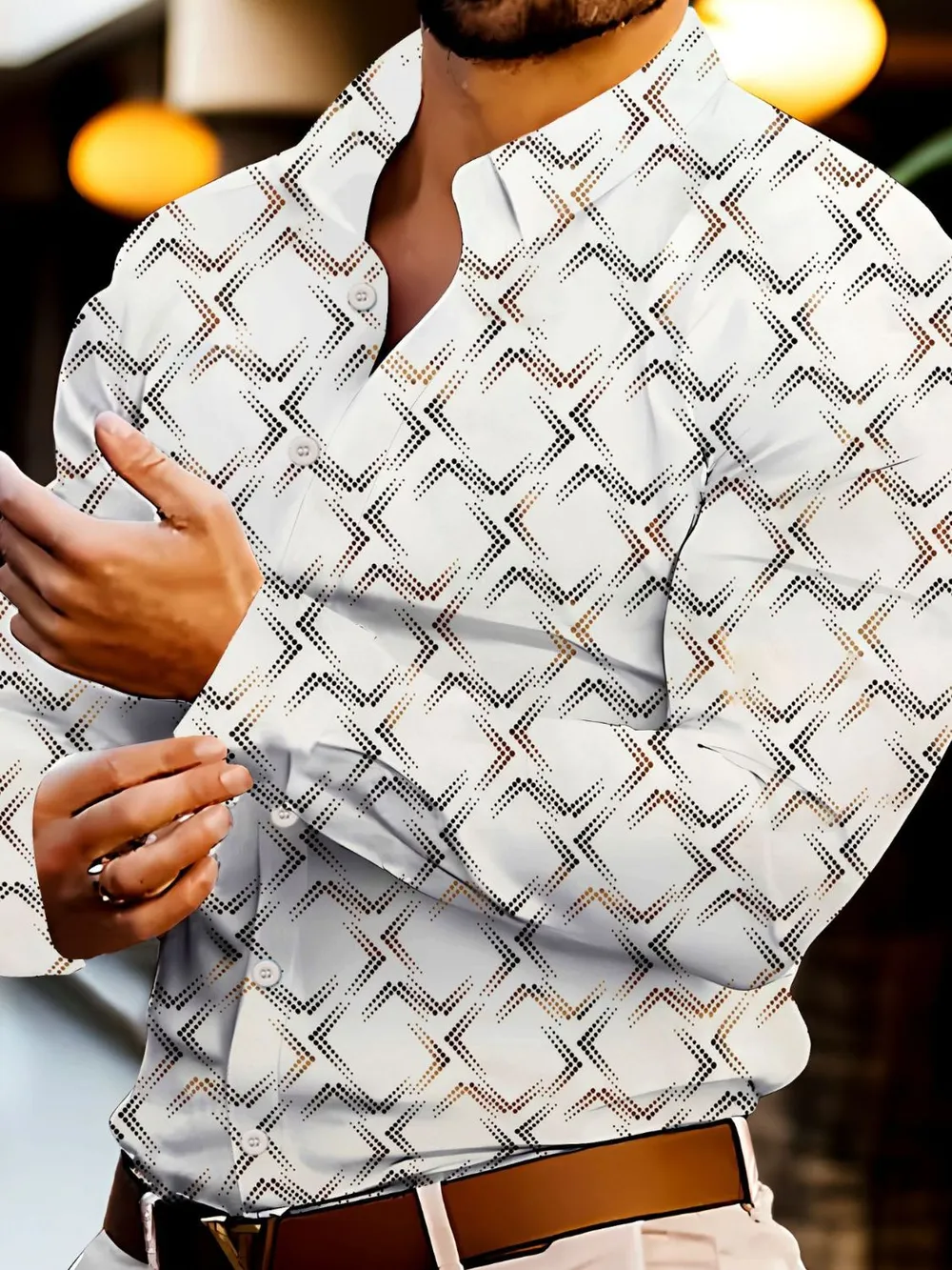 Men's Full Size Button Up Long Sleeve Shirt Plus Size, image 2