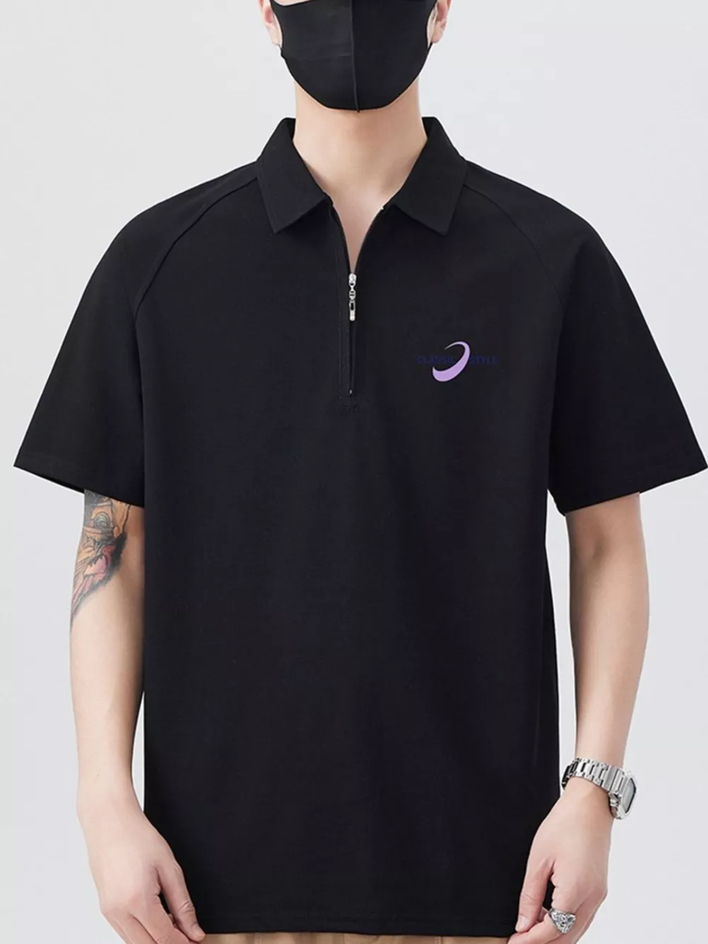 Men's Plus Size Collared Neck Short Sleeve Polo, image 4