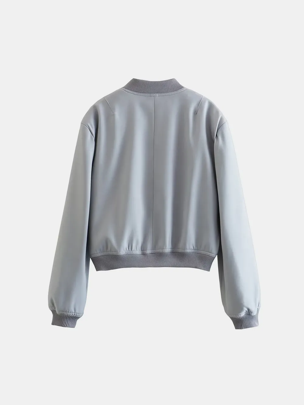 Pocketed Snap Down Baseball Collar Jacket, image 9