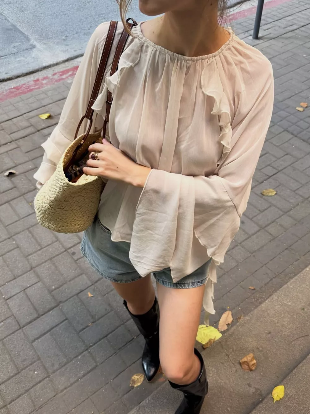 Ruffled Flare Sleeve Blouse, image 3