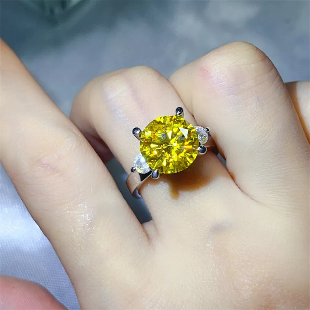 5 Carat Moissanite 925 Sterling Silver Ring, image 5