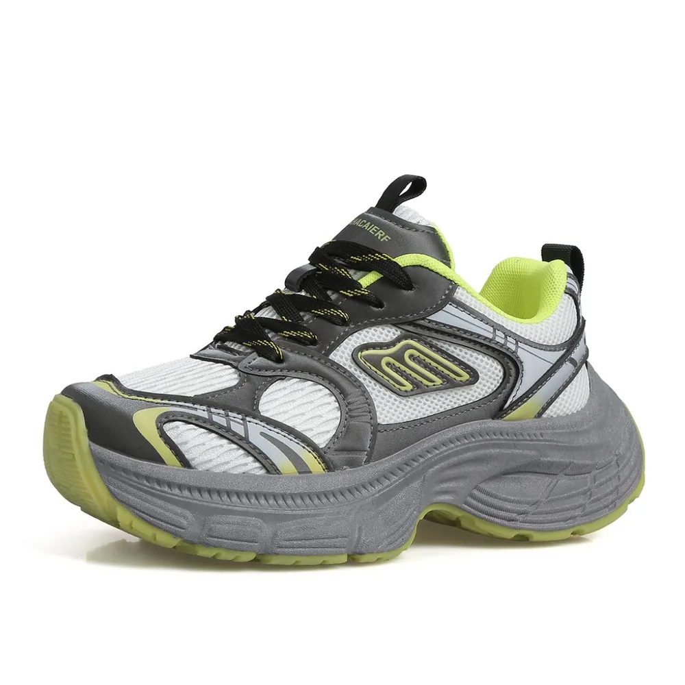 Letter Lace-Up Round Toe Athletic Shoes, image 8