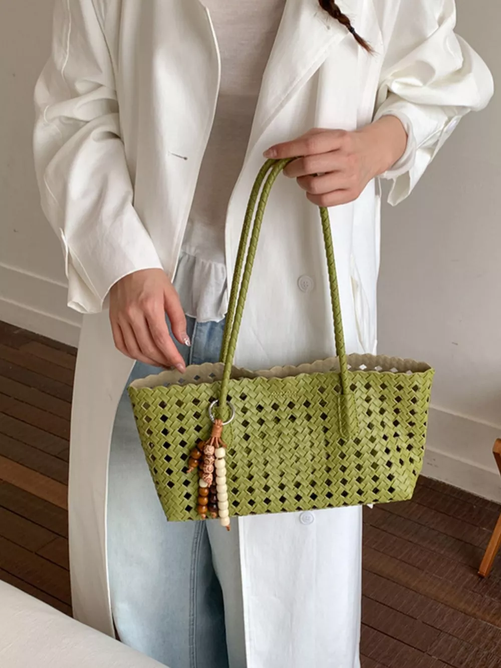 Woven Hollow-Out Shoulder Bag, image 2
