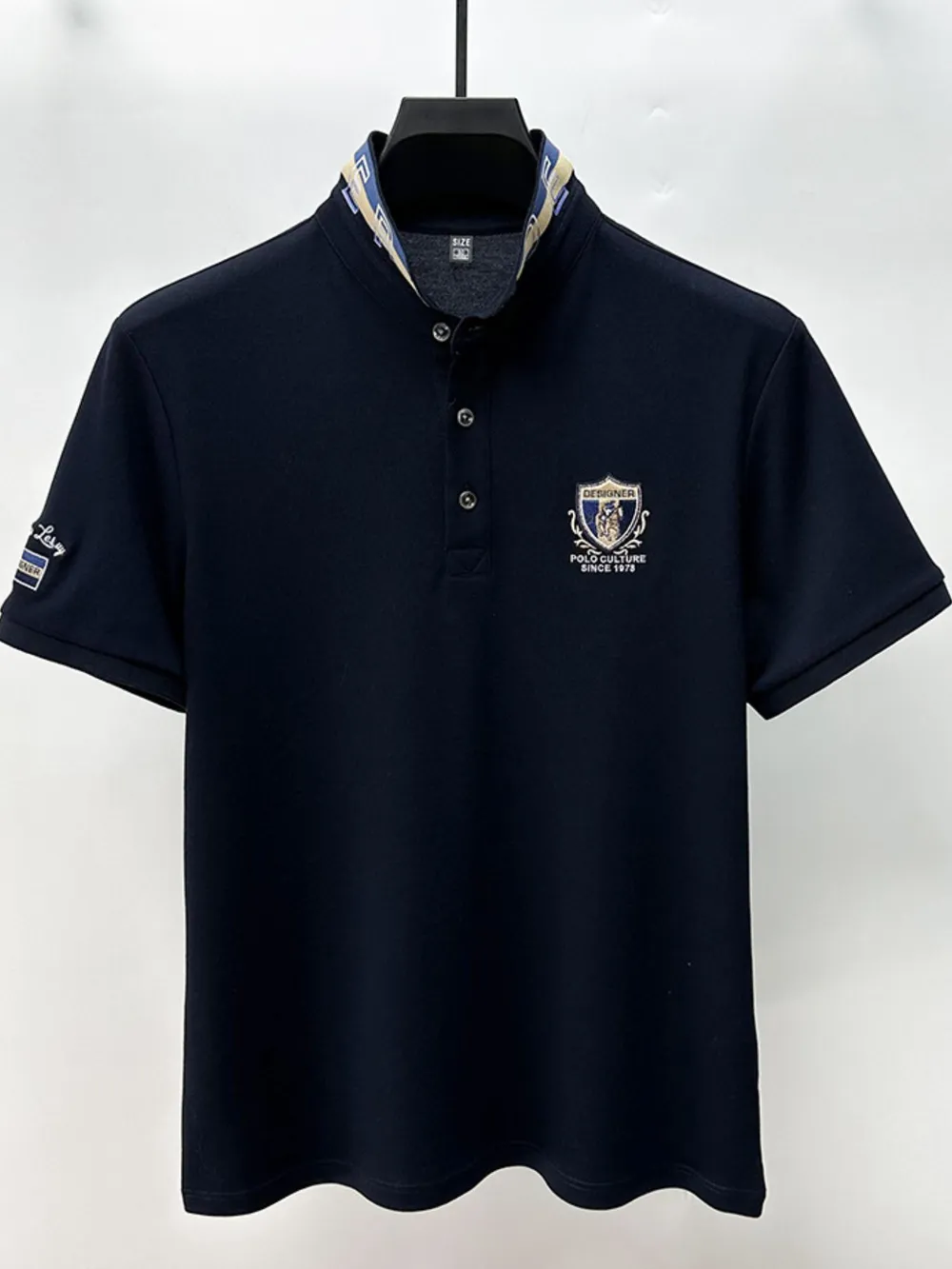 Men's Plus Size Button Detail Short Sleeve Polo, image 10