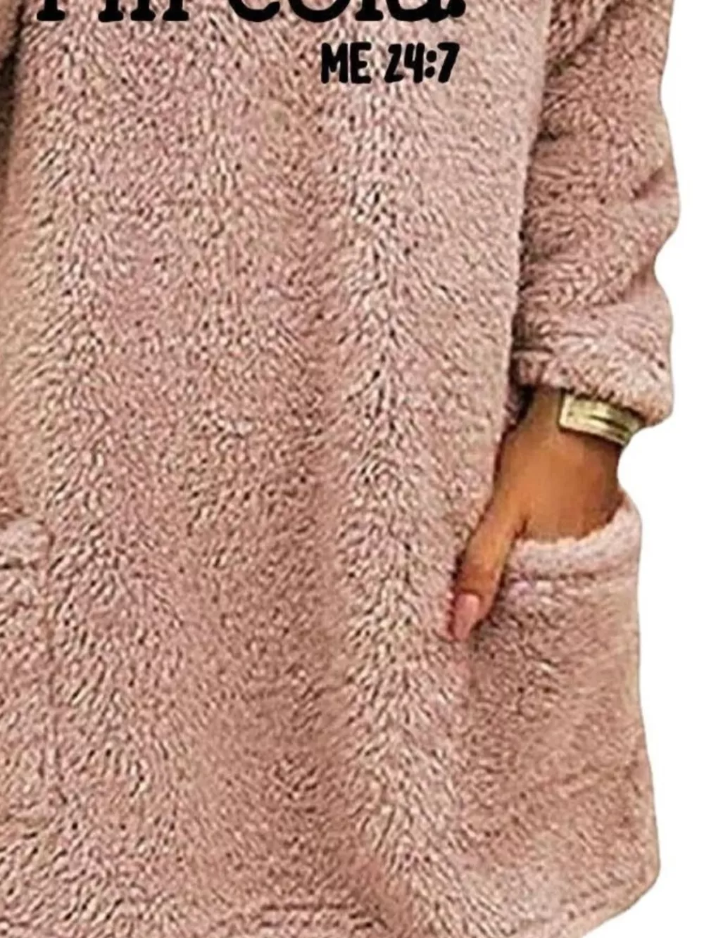 Full Size Letter Long Sleeve Fleece Sweatshirt Plus Size, image 2
