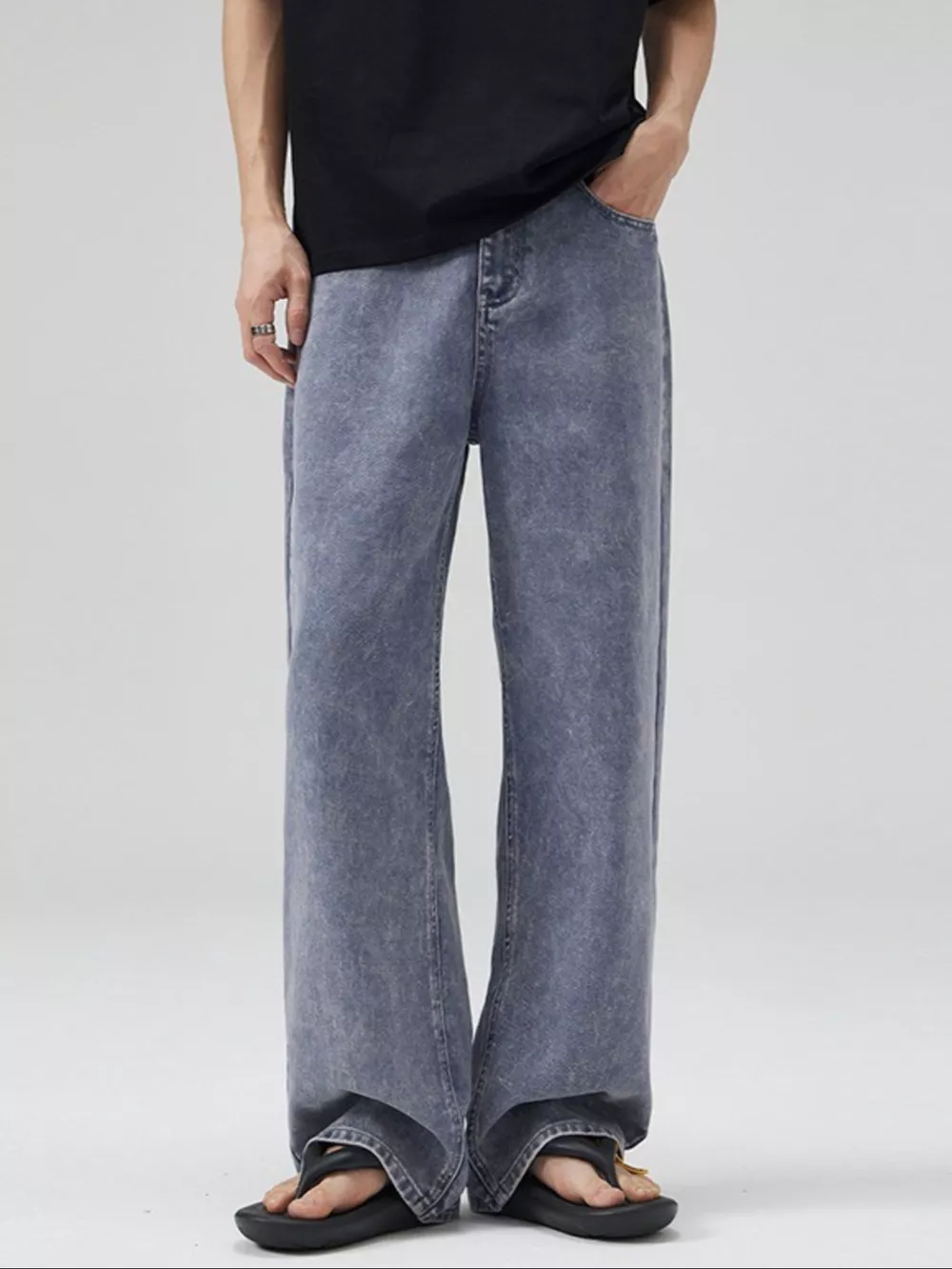 Men's Full Size Wide Leg Jeans Plus Size, image 2